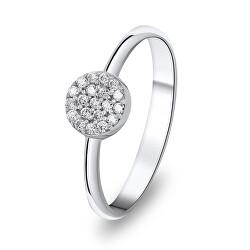 Csillogó női gyűrű tiszta cirkónium kővel RI010W