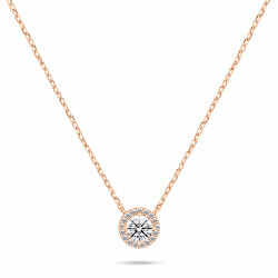 Collana scintillante con zirconi placcati in oro rosa NCL136R