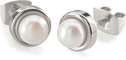 Titanové náušnice s perlou 0594-01