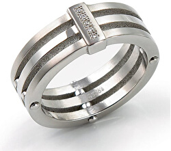 Titánový prsteň s diamantmi 0126-01