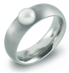 Titánový prsteň s perlou 0102-15