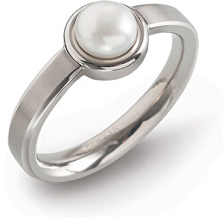 Titánový prsteň s perlou 0137-01