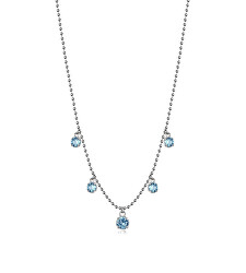 Blyštivý ocelový náhrdelník se zirkony Desideri BEIN014