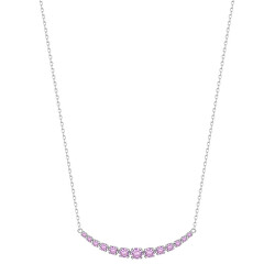 Elegantní náhrdelník ze stříbra Fancy Vibrant Pink FVP116