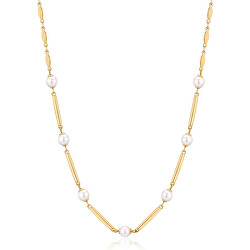 Elegantní pozlacený náhrdelník s perlami Affinity BFF161