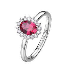 Elegantný strieborný prsteň Fancy Passion Ruby FPR75
