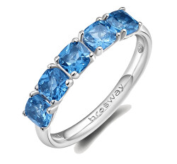 Slušivý strieborný prsteň Fancy Freedom Blue FFB14