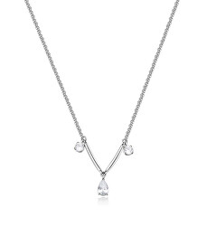 Krásný ocelový náhrdelník se zirkony Affinity BFF178