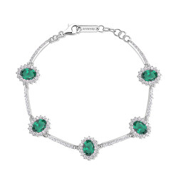 Fancy Life Green FLG34 Luxuriöses Silberarmband mit Zirkonen