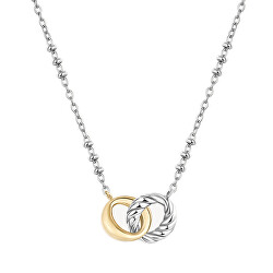 Módny bicolor náhrdelník z ocele Amy BAY03