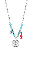 Ocelový náhrdelník s přívěsky a korálky Chakra BHKL17EN