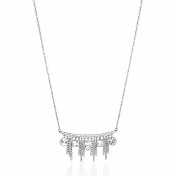 Očarujúce oceľový náhrdelník s kryštálmi Rain BNR05