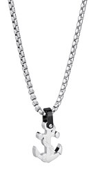 Pánsky oceľový náhrdelník s kotvou Sign BGN06