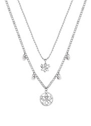 Pôvabný oceľový náhrdelník Lotosový kvet Chakra BHKN064