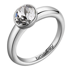 Pôvabný oceľový prsteň s kryštálom Affinity BFF172
