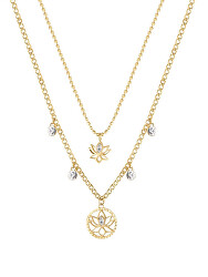 Půvabný pozlacený náhrdelník Lotosový květ Chakra BHKN065