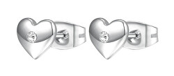Romantické ocelové náušnice Srdce Chakra BHKE039