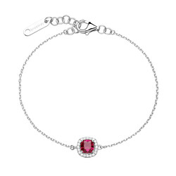 Slušivý stříbrný náramek s kubickými zirkony Fancy Passion Ruby FFB130