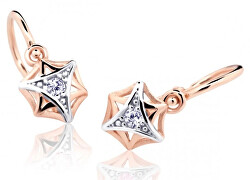 Dětské bicolor náušnice ze zlata s diamanty C2209-10-10-X-4-D