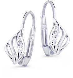 Luxus fehérarany fülbevalók gyémántokkal  DZ8024-55-00-X-2