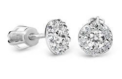 Luxus bedugós fehér arany fülbevalók gyémántokkal  DZ60167-30-00-X-2