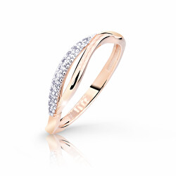 Luxusní prsten z růžového zlata s brilianty Z8054-10-X-4-D