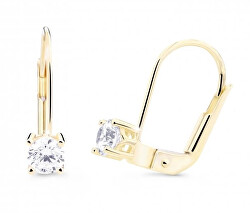 Luxusní visací náušnice ze žlutého zlata s diamanty DZ8025-55-00-X-1-1