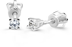 Minimalista fehér arany fülbevalók gyémántokkalDZ60129-30-00-X-2