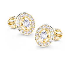 Bedugós sárga arany fülbevalók gyémántokkal DZ6413-1988-30-00-X-1