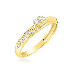 Blyštivý prsteň zo žltého zlata Z6907-2862-10-X-1