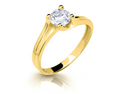 Dokonalý prsten ze žlutého zlata se zirkonem Z6871-2530-10-X-1