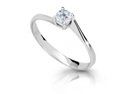 Jemný prsten z bílého zlata se zirkonem Z6896-1957-10-X-2