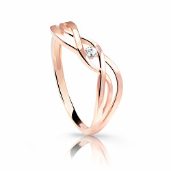 Jemný prsten z růžového zlata Z6712-1843-10-X-4