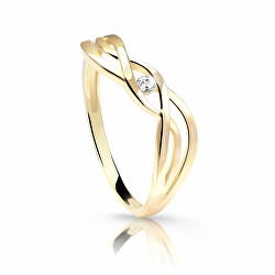 Jemný prsteň zo žltého zlata Z6712-1843-10-X-1