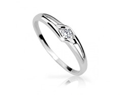 Jemný zásnubní prsten z bílého zlata Z6814-1633-10-X-2