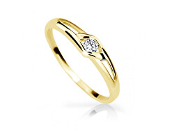 Jemný zásnubný prsteň zo žltého zlata Z6814-1633-10-X-1