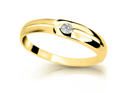 Krásny prsteň zo žltého zlata so zirkónom Z6874-1049-10-X-1