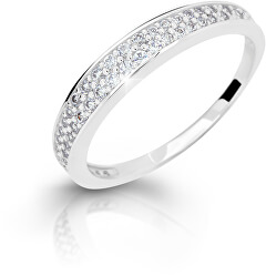 Nadčasový prsten z bílého zlata se zirkony Z6810–2649-10-X-2