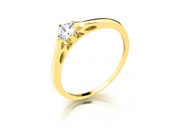 Nežný zásnubný prsteň zo žltého zlata Z6887-2411-10-X-1