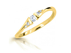 Očarujúce prsteň zo žltého zlata so zirkónmi Z6720-3054-10-X-1