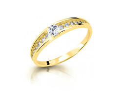 Očarujúce prsteň zo žltého zlata so zirkónmi Z6723-2804-10-X-1