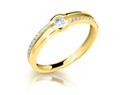 Okouzlující prsten ze žlutého zlata se zirkony Z6808-2543-10-X-1
