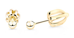 Minimalista fülbevaló sárga aranyból Z5013-30-X-1