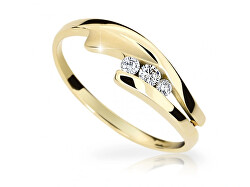 Prsten ze žlutého zlata se zirkony Z6883-1750-10-X-1