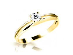 Pôvabný zásnubný prsteň zo žltého zlata Z6880-1272-10-X-1