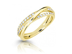 Třpytivý prsten ze žlutého zlata se zirkony Z6906-3254-10-X-1