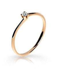Zásnubný prsteň z ružového zlata Z6717-2943