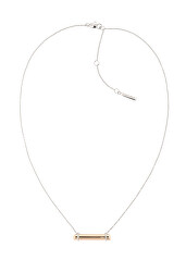 Elegantný bicolor náhrdelník Elongated Linear 35000014
