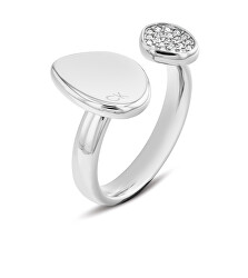 Elegantný oceľový prsteň s kryštálmi Fascinate 35000319