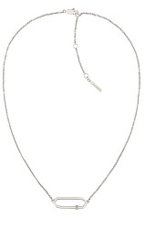 Jemný oceľový náhrdelník s kryštálmi 35000185